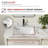 21.25"W x 14.5"D White Rectangular Undermount Bathroom Sink Set of 2