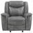 Encino Grey Upholstered Padded Arm Glider Recliner