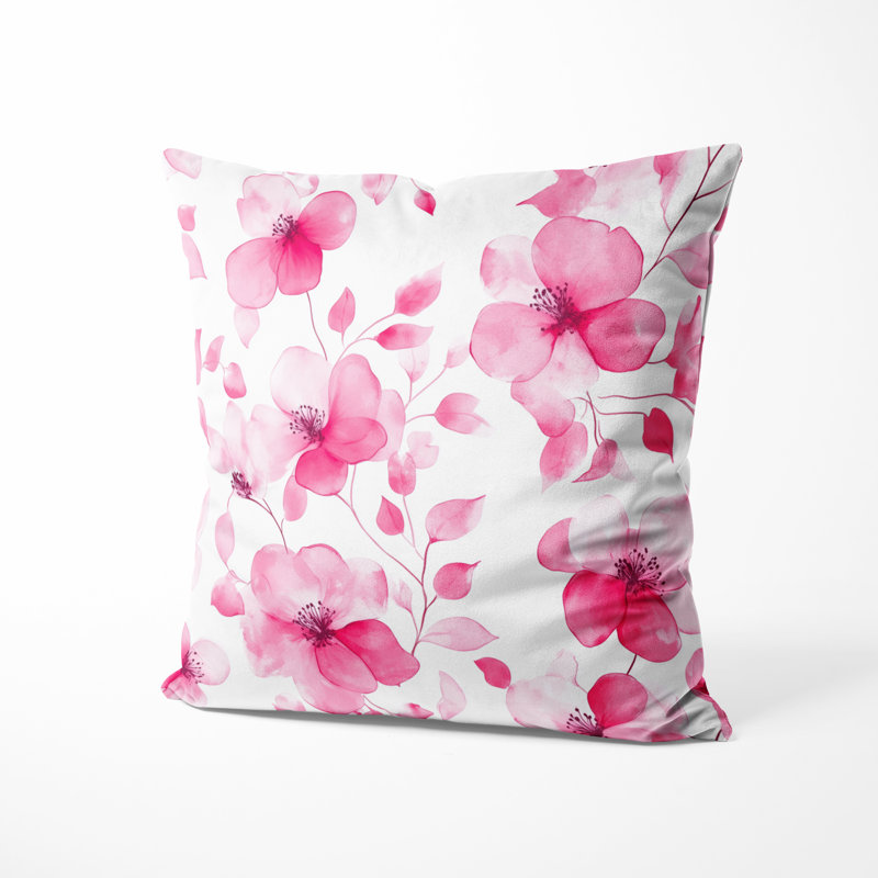 Coussin French Country - Coussin rose fuchsia, H 16 po x l 16 po