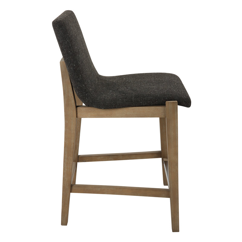 Klemens Upholstered Extra Tall Stool with Solid Wood Frame