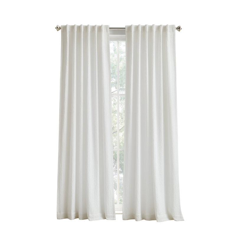 Paire de rideaux blancs filtrant la lumière DTTY, L 50 po x L 96 po