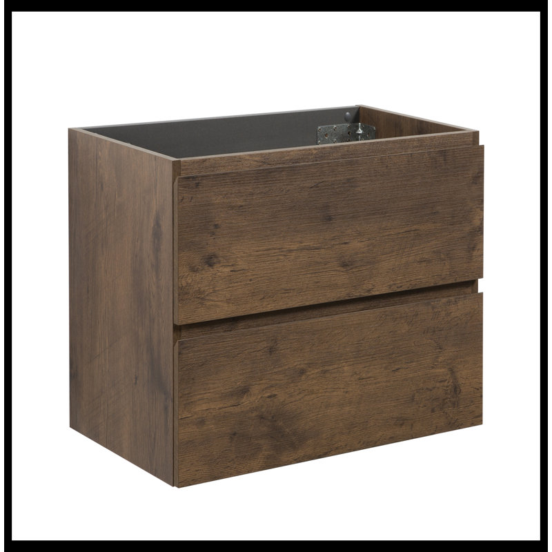 Base de meuble-lavabo Saha seulement, Noyer, H 20,5 po x l 23,8 po x P 17,9 po