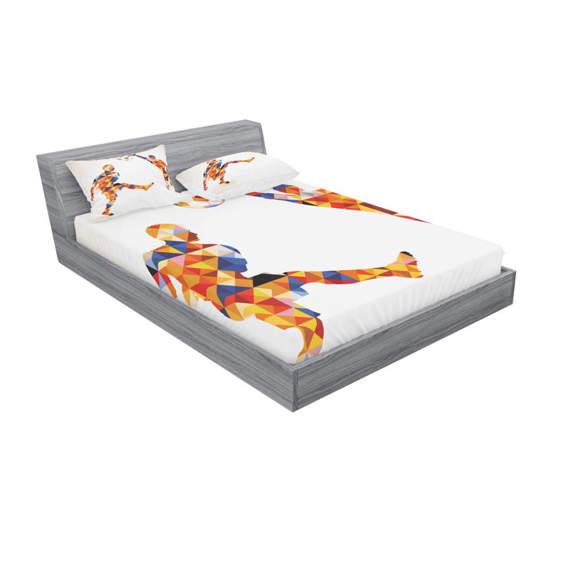 Microfiber Floral Sheet Set, Queen Sheet Set with Fitted Sheet