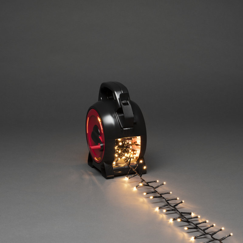 Konstsmide 300 Warm White LED Outdoor Compact Christmas Lights - Durable Cable Reel