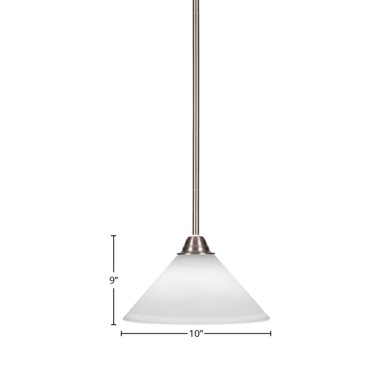 Luminaire suspendu en verre Ayrshire Paramount, Gelé, H 57 po x l 10 po x P 10 po, Nickel brossé