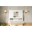 Armoire de salle de bain murale 35 pouces avec miroir, armoire à pharmacie murale avec tablette ouverte, armoire de rangement à porte sur miroir, blanc