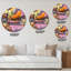 Painted Landscape With Colourful Trees in Forest - Traditional wall clock-59913833