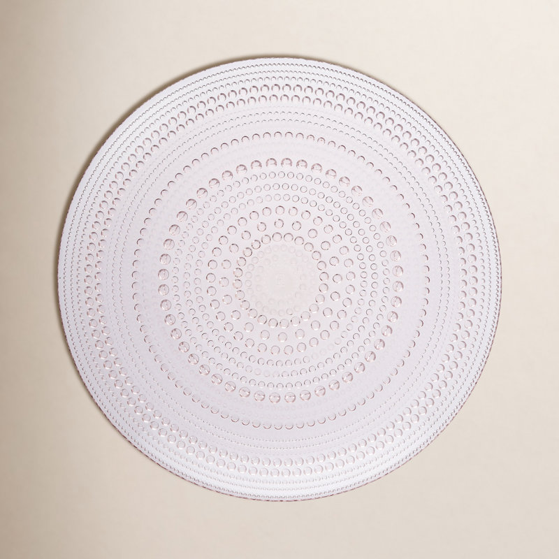 Fortessa Jupiter Glass, 13" Charger/Platter Plate (Set of 4), Pink, Pink