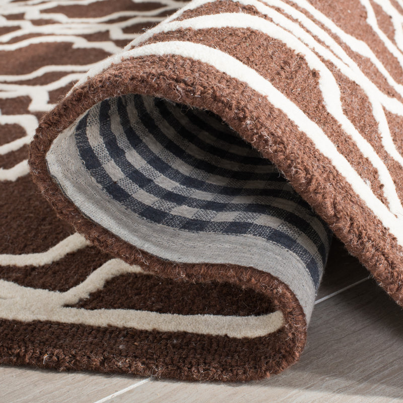 Cannen Hand Tufted Wool Geometric Rug, Rectangle 8' x 10'