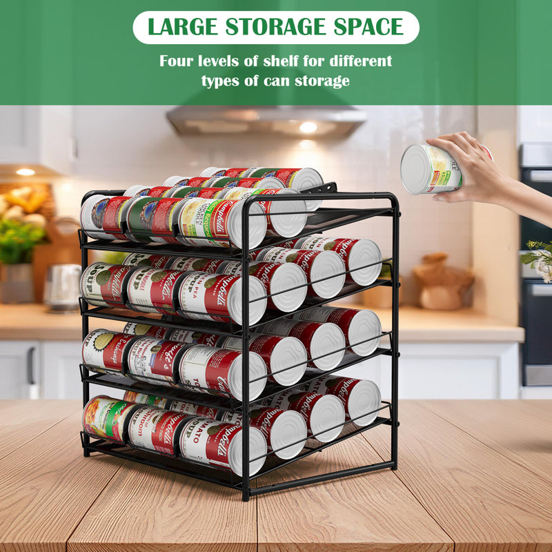 4-Tier Can Organizer, Black