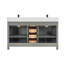 60" Finish Solid Wood Sink Vanity With 1' Artificial Stone Top-536285169-536285172