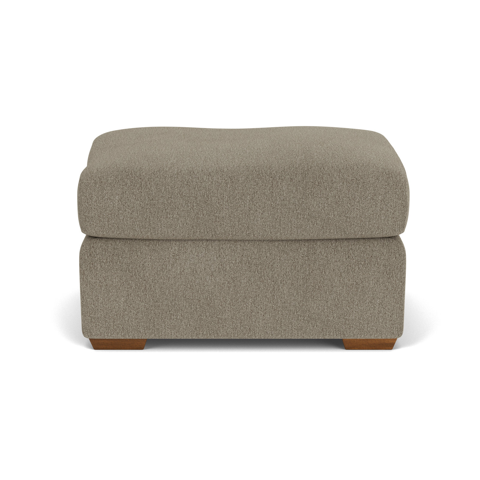 Upholstered Ottoman, Dark Gray Polypropylene/Olefin