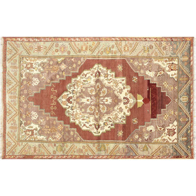 Size 5 X 8 One-of-a-Kind 4'8" X 7' 1960s Wool Area Rug in