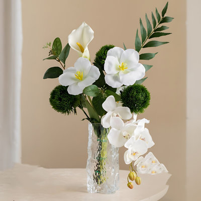 Fabric Orchid Arrangement in Vase