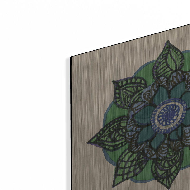 Art mural en métal luxueux «Mandala 2» par Stellar Design Studio, 12 po x 12 po, H 12 po x l 12 po