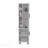 Stanton Tall Storage Cabinet With Two Doors And Three Open Shelves, White