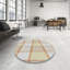 Tapis géométrique jaune / brun-1394356716