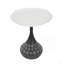 Table basse d'appoint en métal, table à piédestal pour le salon, texture martelée à la main
