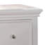 Table de chevet transitionnelle pour chambre à coucher avec 2 tiroirs en éblouissant blanc - pin traité magnifique