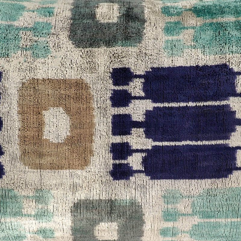 Ikat Silk Pillow Cover