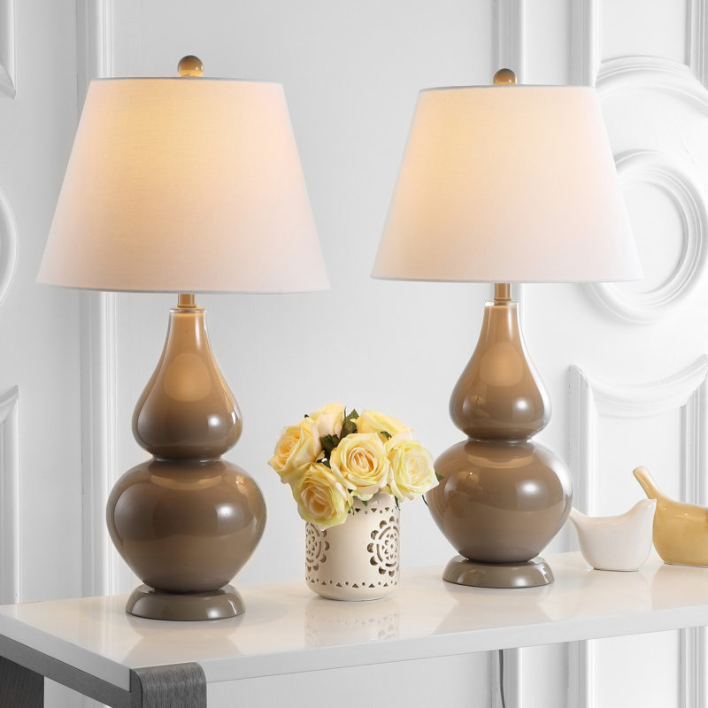 Moriarty Ceramic Table Lamp, Taupe