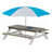 Versatile Wooden Kids Outdoor Activity Table with Umbrella and Multiple Functions