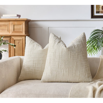 Textured Chenille Throw Pillow Covers