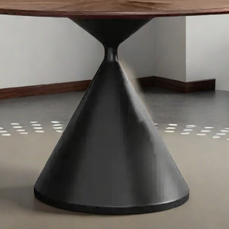 Table ronde en bois massif French French, H 29,52 po x L 51,18 po x l 51,18 po
