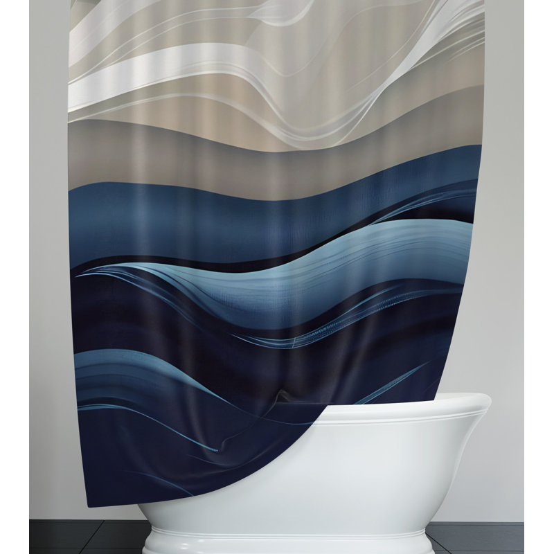 Comisha Abstract Shower Curtain, 72" H x 70" W