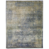Blue Gray Alchemy Traditional Silk Rug - 8'11" x 11'8"