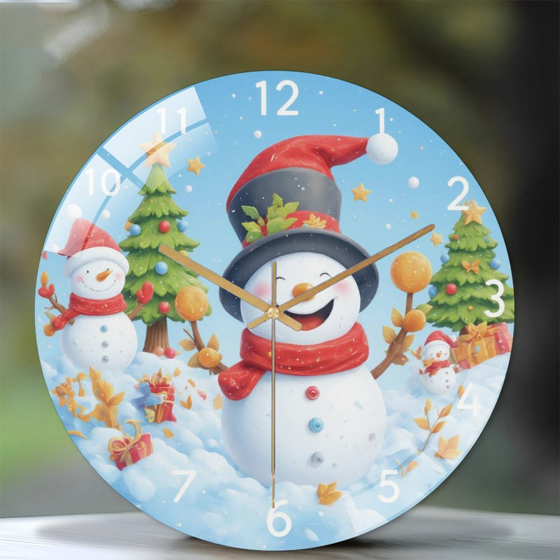 Horloge murale en verre 12 po