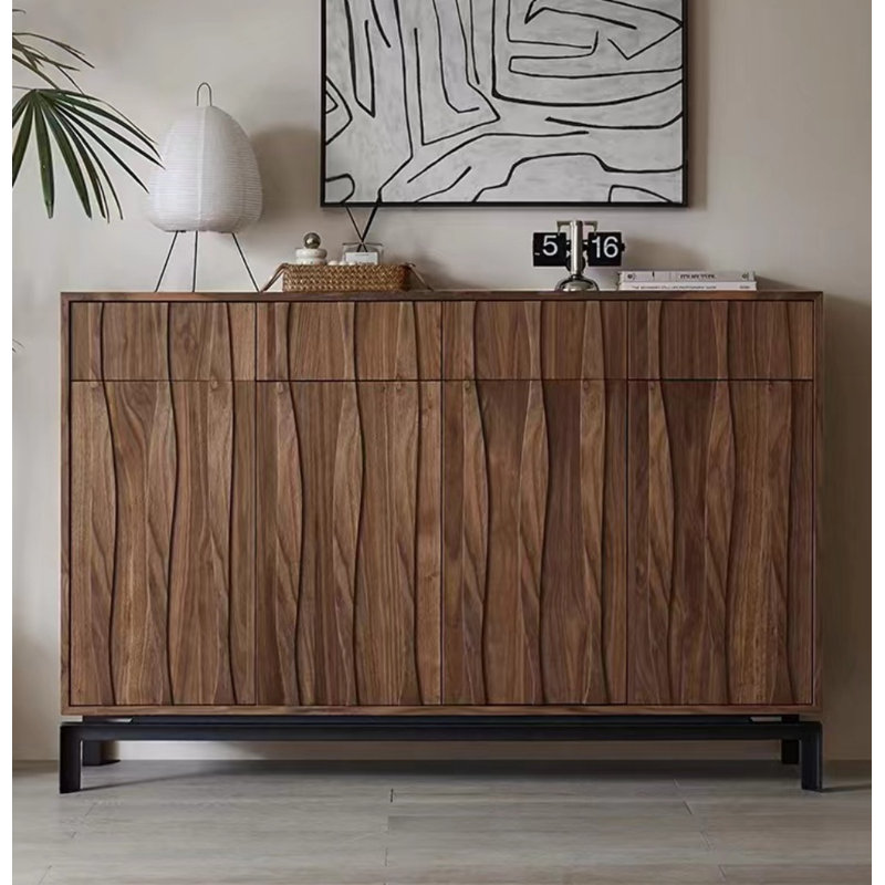 Armoire décorative simple en bois massif