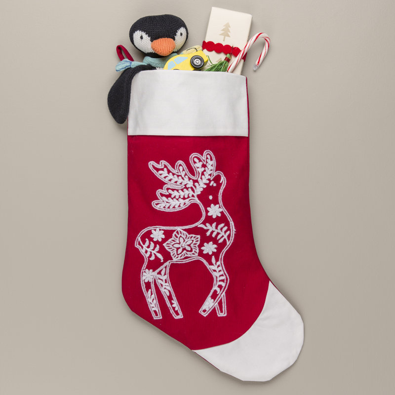 Chaussette de noël cerf