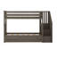 Lit superposé simple au-dessus de simple en bois massif avec lit gigogne Northfield-820252210