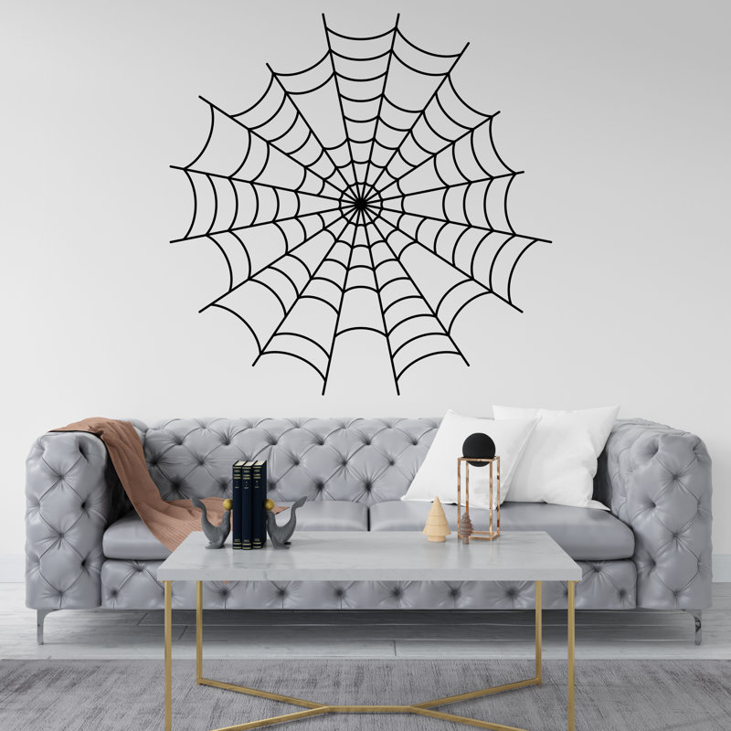 Adhésif décoratif toile d'araignée, toile d'araignée, chambre d'enfant, décoration pour chambre d'Halloween, effrayant, vinyle, décoration d'Halloween, autocollant effrayant d'Halloween 263LU