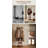 Solid Wood Coat Tree 6 Hooks 3 Storage Shelves