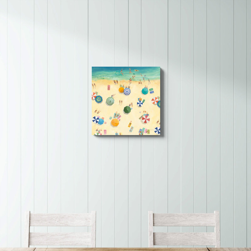 " Summer Beach Fun " by Avery Tillmon Painting Print, 20" H x 20" W, Frameless Print, No Frame