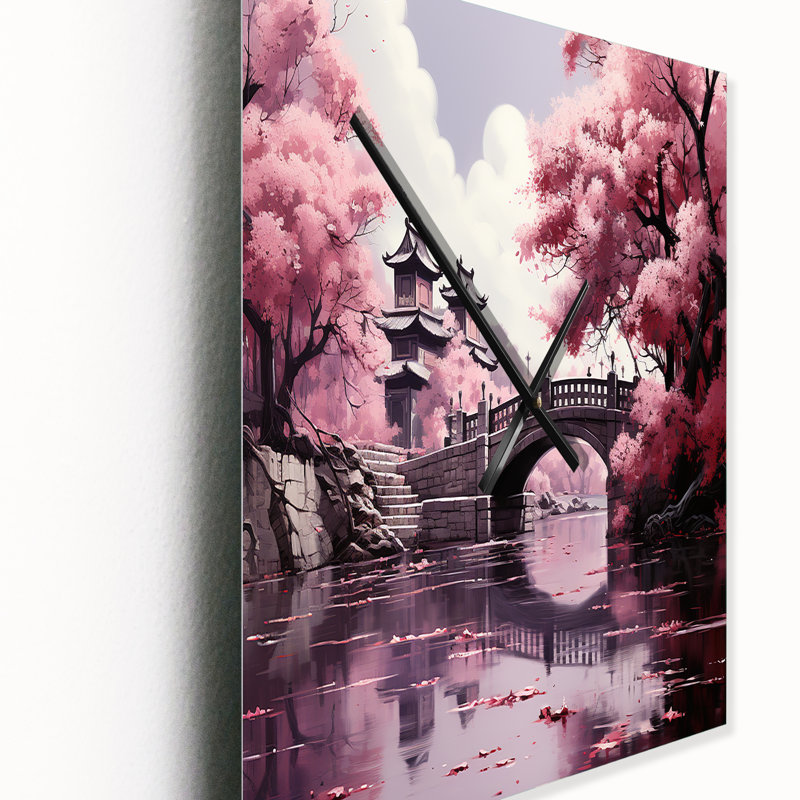 Pont japonais Cherry Blossom - Art japonais, Très grand