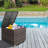 Winado 60 Gallons Gallon Water Resistant Wicker Deck Box in Brown