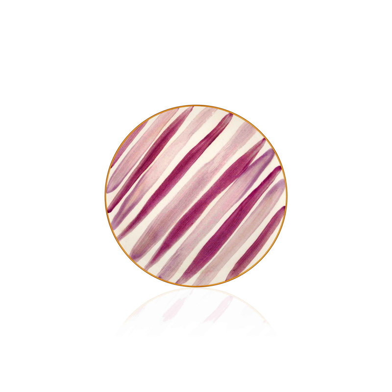 Assiette à dessert Serum, Mauve / blanc / or