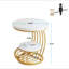 Table de chevet, table de bout, table d'appoint, canapé rond en faux marbre