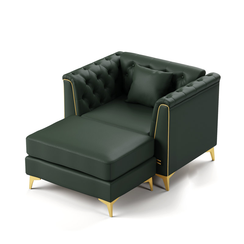 Canapé Chesterfield 2 pièces Modern Modern, Vert