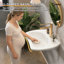 Lavabo de salle de bain mural en céramique 24 po x P 21 po avec lavabo mural encastré blanc avec trop-plein intégré et trou de robinet pré-percé