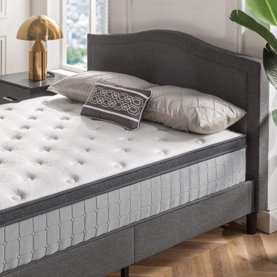 12 Inch Comfort Support Cooling Gel Hybrid Mattress, Queen, Euro Top Innerspring Mattress, Motion Isolating Pocket Springs, Mattress in A Box