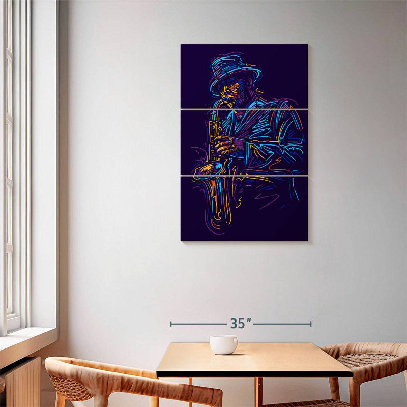 Abarca Saxophone Man, 57" H x 36" W