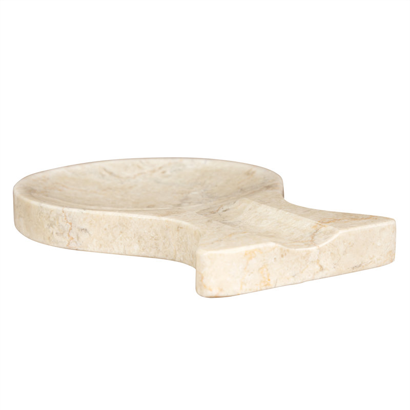 Marble Oval Spoon Rest, Champagne