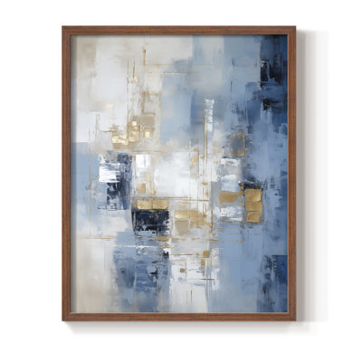 Série ABSTRACT Dxxxix - reproduction encadrée de qualité supérieure - prête à être accrochée - aucun clou requis