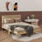 Queen-Size Bed Featuring A Rattan Headboard-944338584