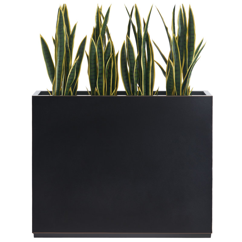 Boîte à fleurs Tormund, Noir / bordure dorée, H 30 po x l 38 po x P 9,8 po
