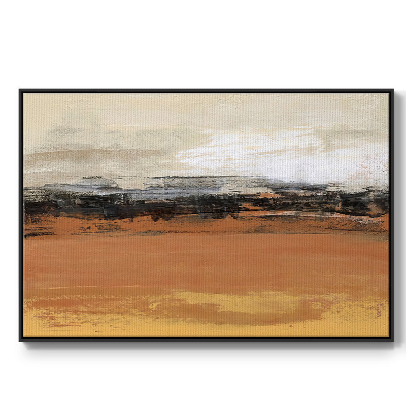 «Bridges Ochre I», reproduction sur toile, H 27 po x l 41 po x P 2 po, Noir